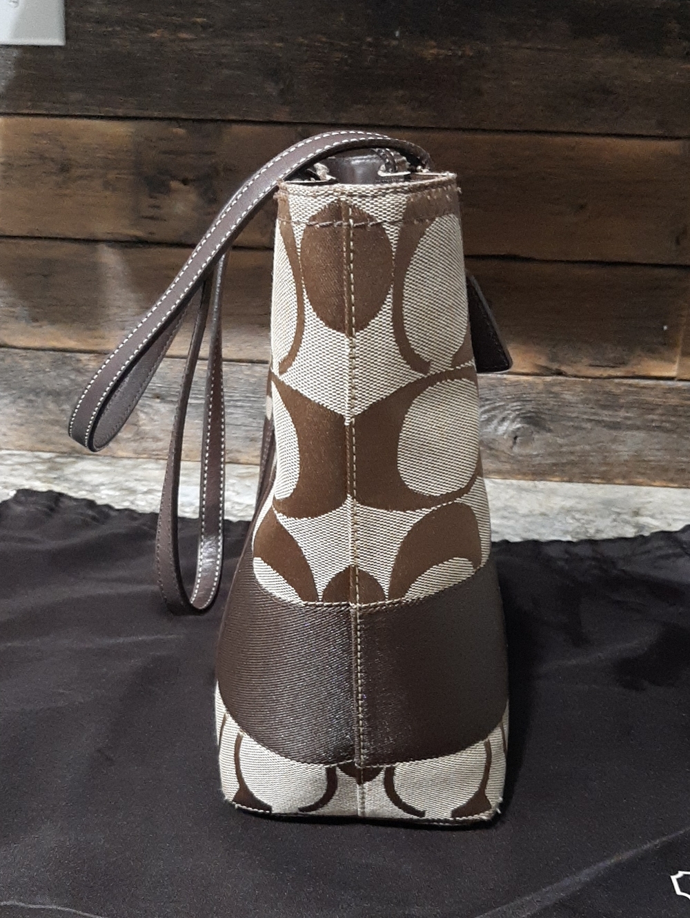 COACH Vintage Signature tote bag, Dust bag included!AUTHENTIC #G0767-11098 - Picture 3 of 14